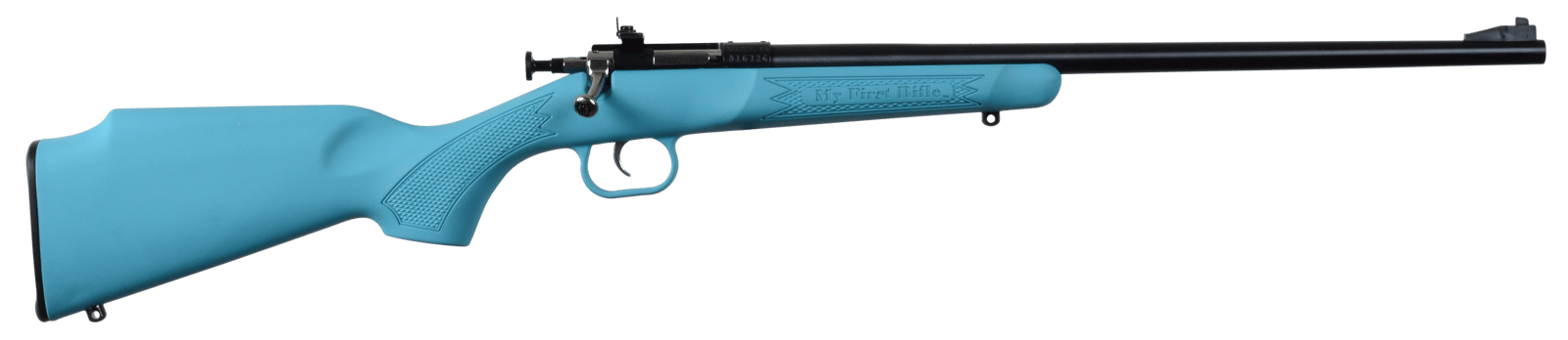 Crickett KSA2302 Youth  22 LR 1rd 16.12" Blued Barrel & Receiver, Fixed Front/Adjustable Rear Peep Sights, Blue Synthetic Stock w/11.5" LOP, Rebounding Firing Pin Safety