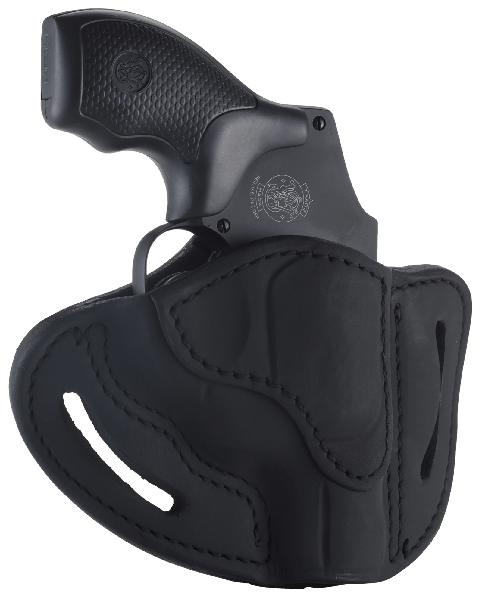 1791 Gunleather RVHX1SBLR RVHX-1  OWB Size 01 Stealth Black Leather Belt Slide, J-Frame, Right Hand