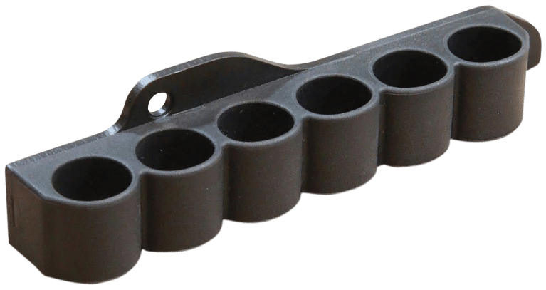 ADAPTIVE TACTICAL AT06000M Receiver Mounted Shell Carrier  6rd Non-Glare Black Synthetic Rubber Fits Mossberg 500/590/ Maverick 88 12 Gauge