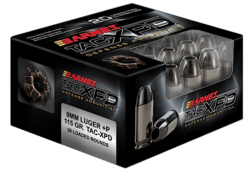 Barnes Bullets 21551 TAC-XPD Defense Handgun 9mmLuger +P 115gr 20 Per Box/10 Case