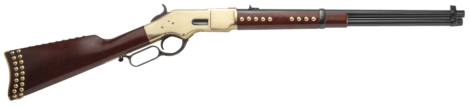 Cimarron CA228G19 1866 Pawnee Carbine 45 Colt 10+1 19" Blued Steel Barrel, Brass Receiver, Fixed Wood Stock