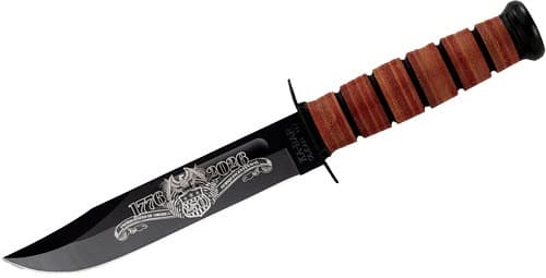 KA-BAR UTILITY KNIFE 7" 250TH USA COMMEMORATIVE & SHEATH