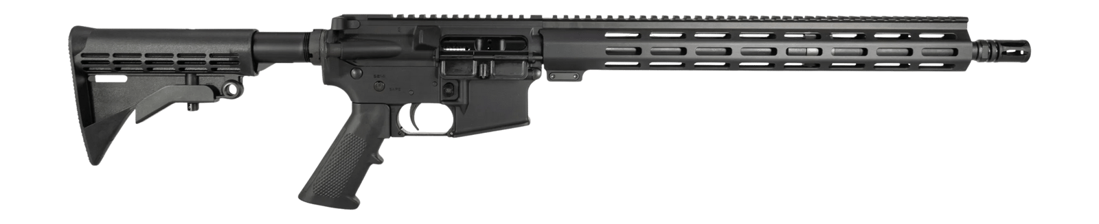 One Horse LLC  OH-15  5.56 NATO 30+1 16" Black Threaded Barrel, Black Receiver w/Picatinny Rail, M-LOK Handguard, One Horse M4 6 Position Black Polymer Stock, Black A2 Grip