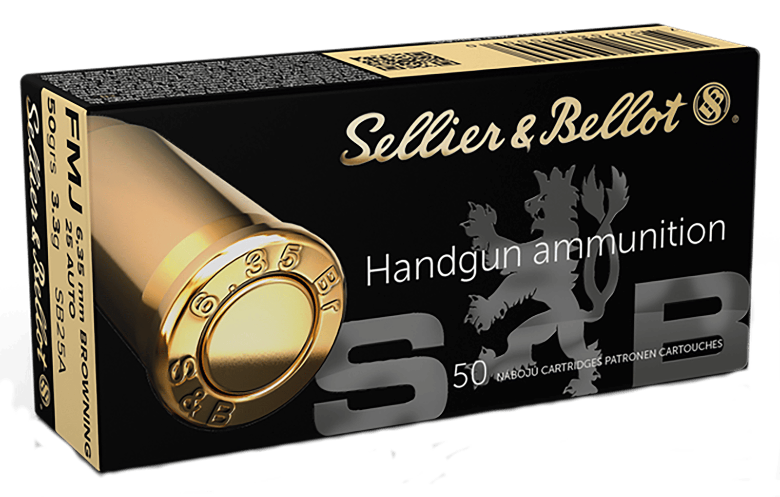 Sellier & Bellot SB25A Handgun  25ACP 50gr Full Metal Jacket 50 Per Box/40 Case