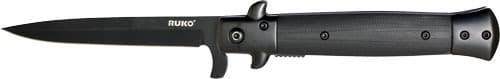RUKO FOLDER BLACKOUT SPRING ASSIST 4" G10 CLAMSHELL
