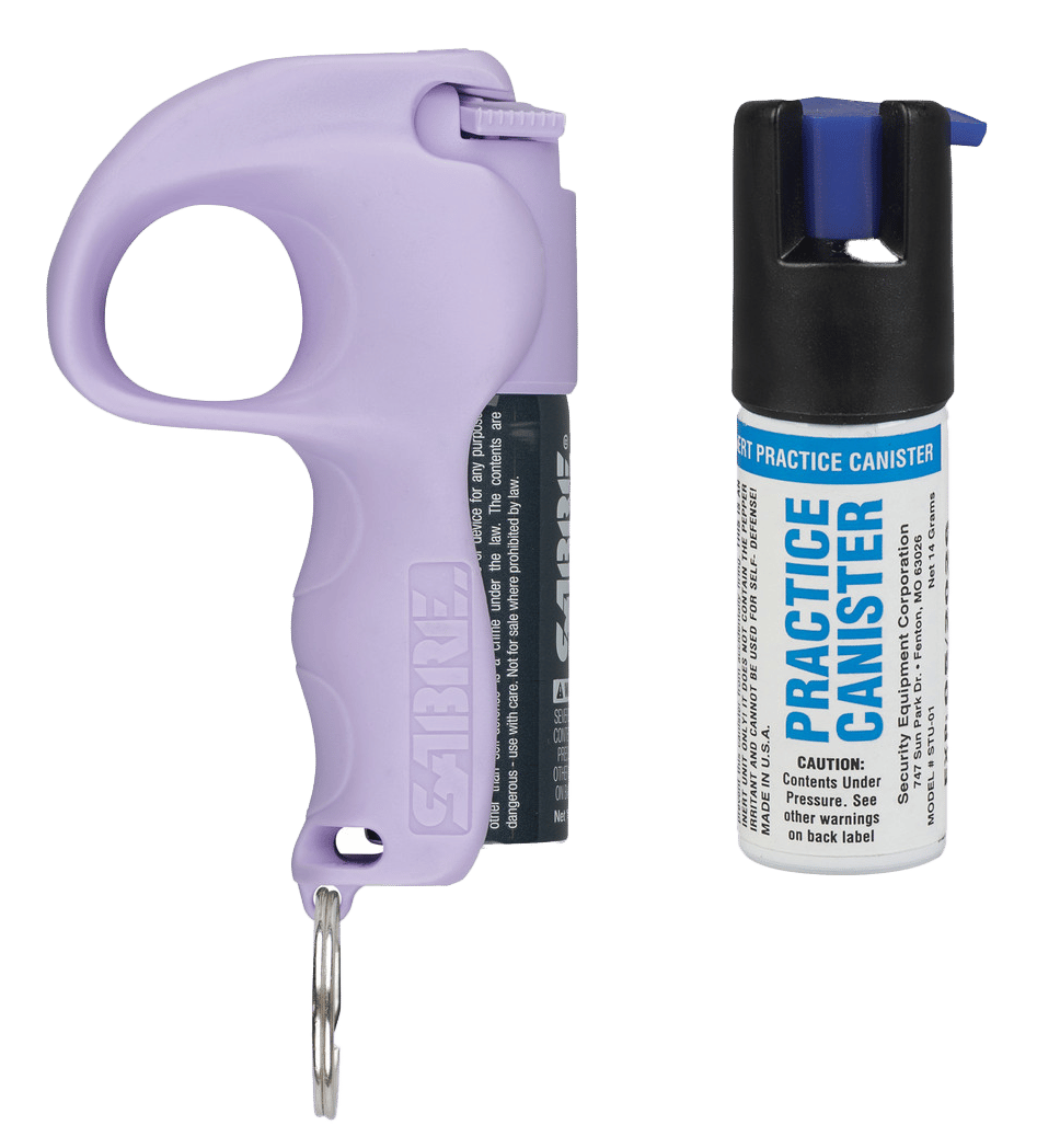Sabre PBLVOCSTU04 Quick Grip Pepper Spray Range 12ft 0.54oz Lavender Canister