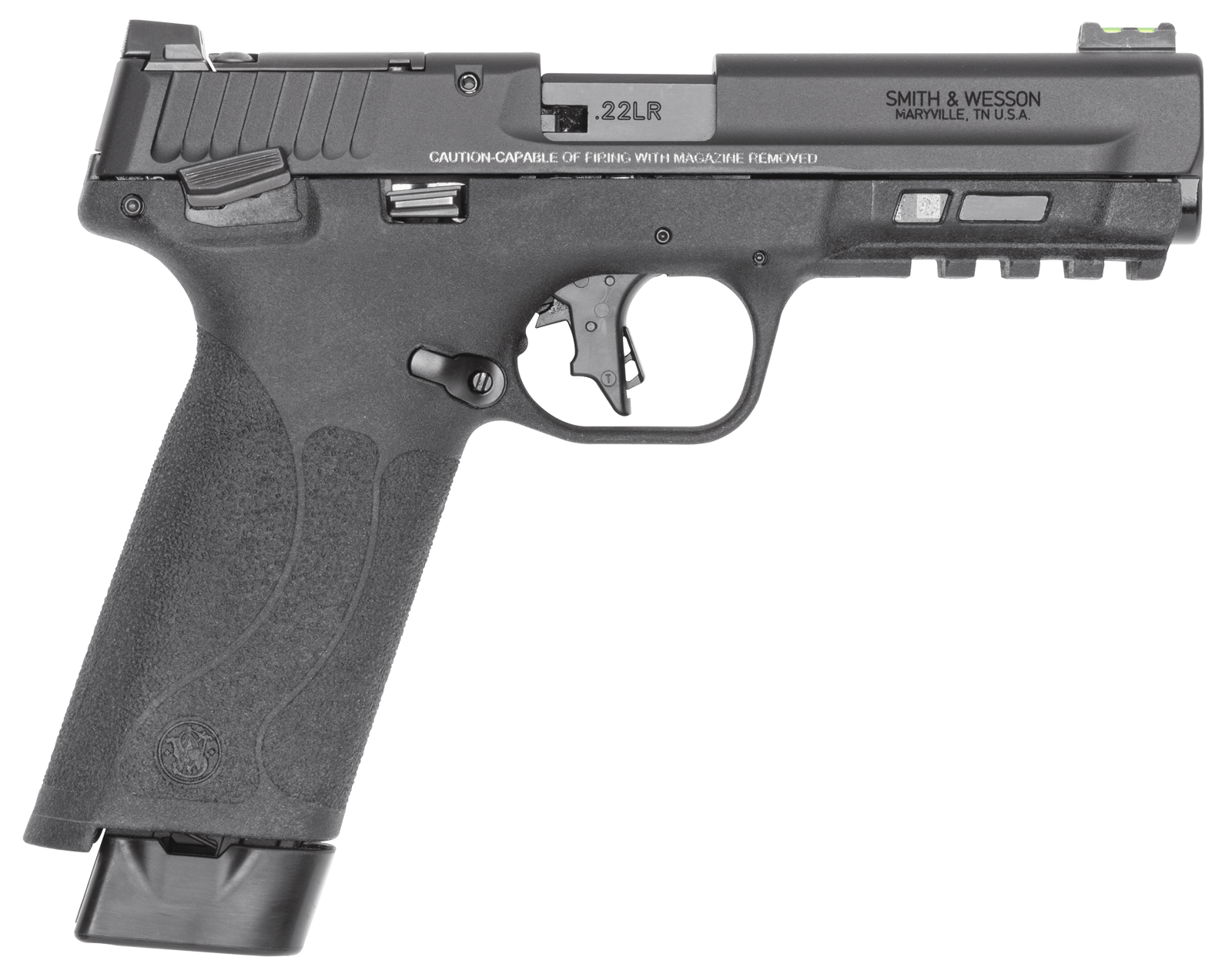Smith & Wesson 14312 M&P 22x Full Size Frame 22 LR 20+1 4.10" Black Armornite Threaded Barrel, Black Armornite Optic Cut/Serrated Slide, Black Polymer Frame w/Picatinny Rail, Textured Grip