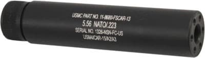 GUNTEC AR15 FAKE SUPPRESSOR 5.5" 1/2X28 THREADS BLACK