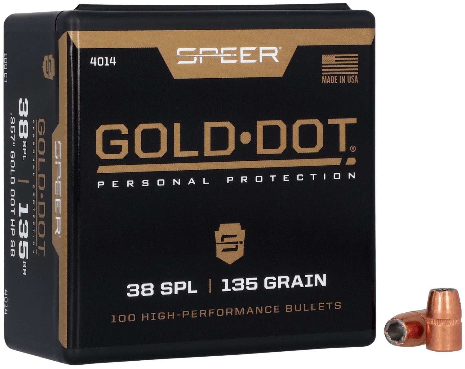 Speer 4014 Gold Dot Personal Protection 38Special 135gr Hollow Point 100 Per Box/5 Case