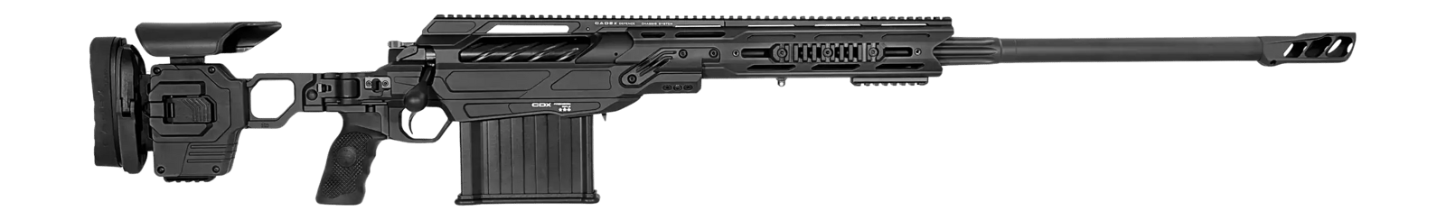 Cadex Inc CDX50DUAL5029BR40I2J5N CDX-50 Tremor 50 BMG 5+1 29" Black DLC Match Grade Threaded Barrel, Black DLC Aluminum Receiver w/Picatinny Rail, Adjustable Folding Hybrid Tan Stock, Black Polymer Gr