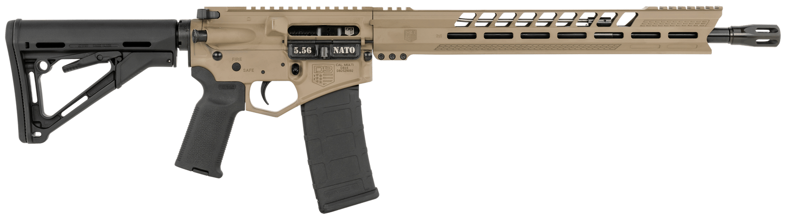 Diamondback DB1731K061 DB15  5.56x45mm NATO 16" 30+1 Flat Dark Earth Adjustable Magpul CTR Stock Black Magpul MOE K2 Grip with Black Gold Lower