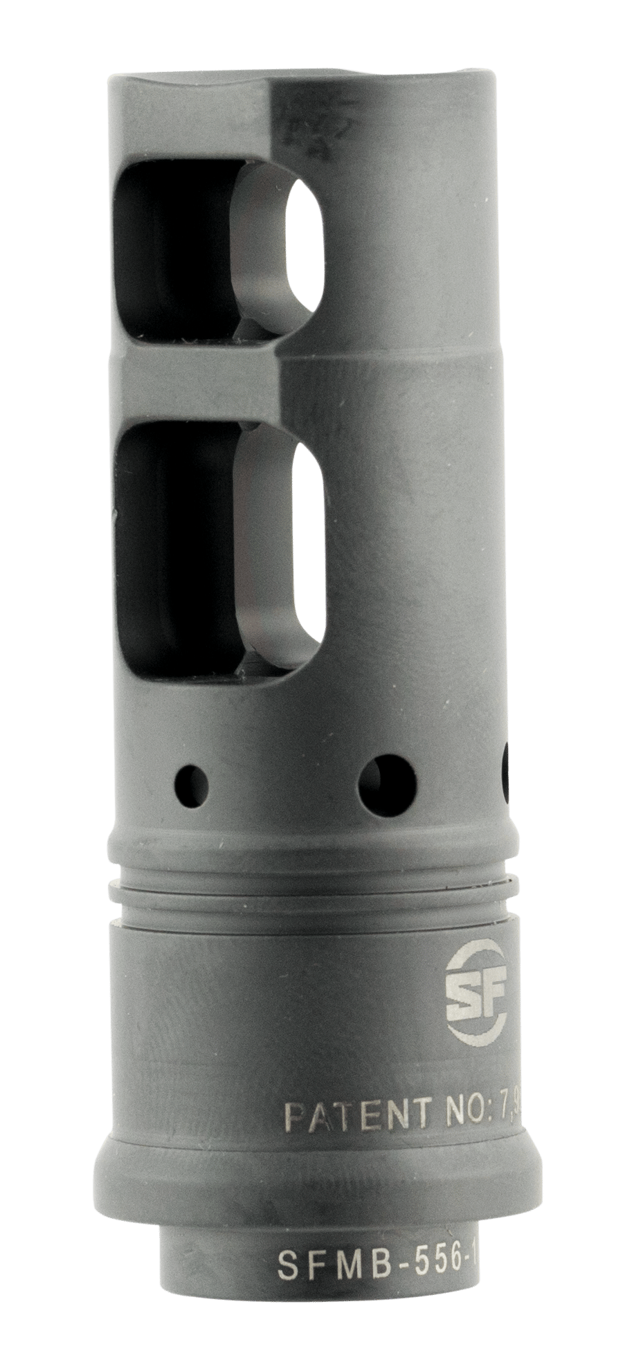 SureFire SFMB3383424 SOCOM Muzzle Brake Black DLC Stainless Steel with 3/4"-24 tpi Threads & 2.60" OAL for 338 Cal AR-Platform