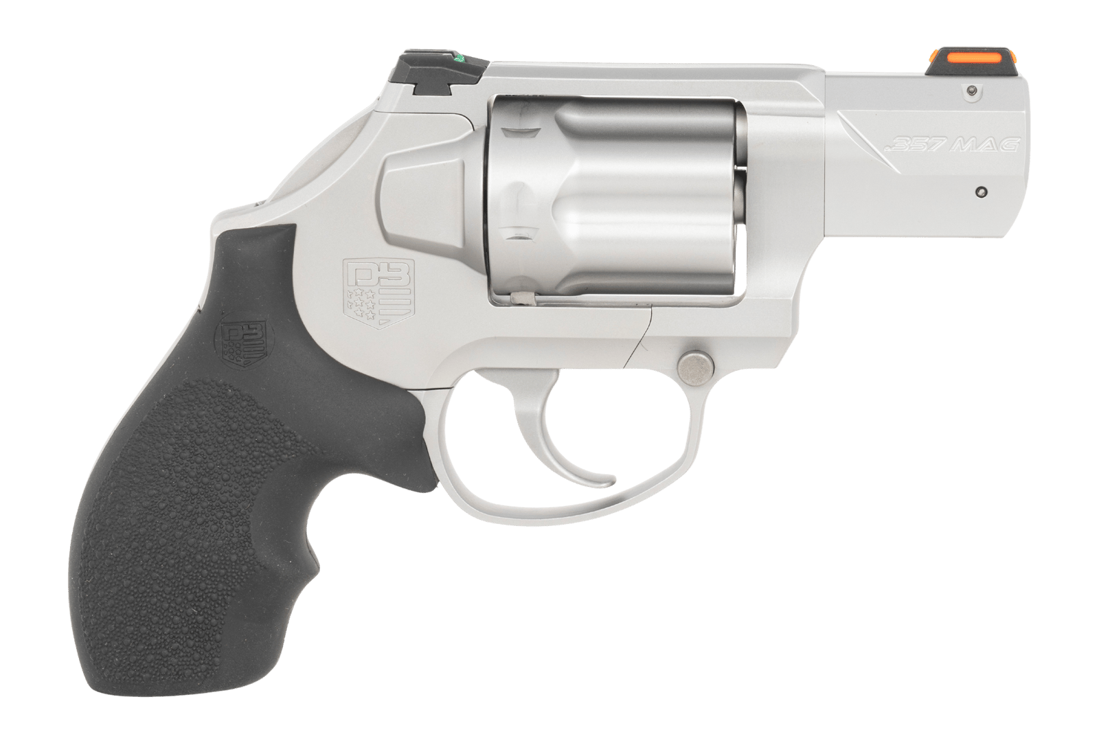 Diamondback DB0700S712 SDR  DAO 357 Mag/38 Special +P 6 Shot 2" Glass Bead Stainless Steel Barrel, Cylinder & Frame, Black Hogue Rubber Grip, Exposed Hammer
