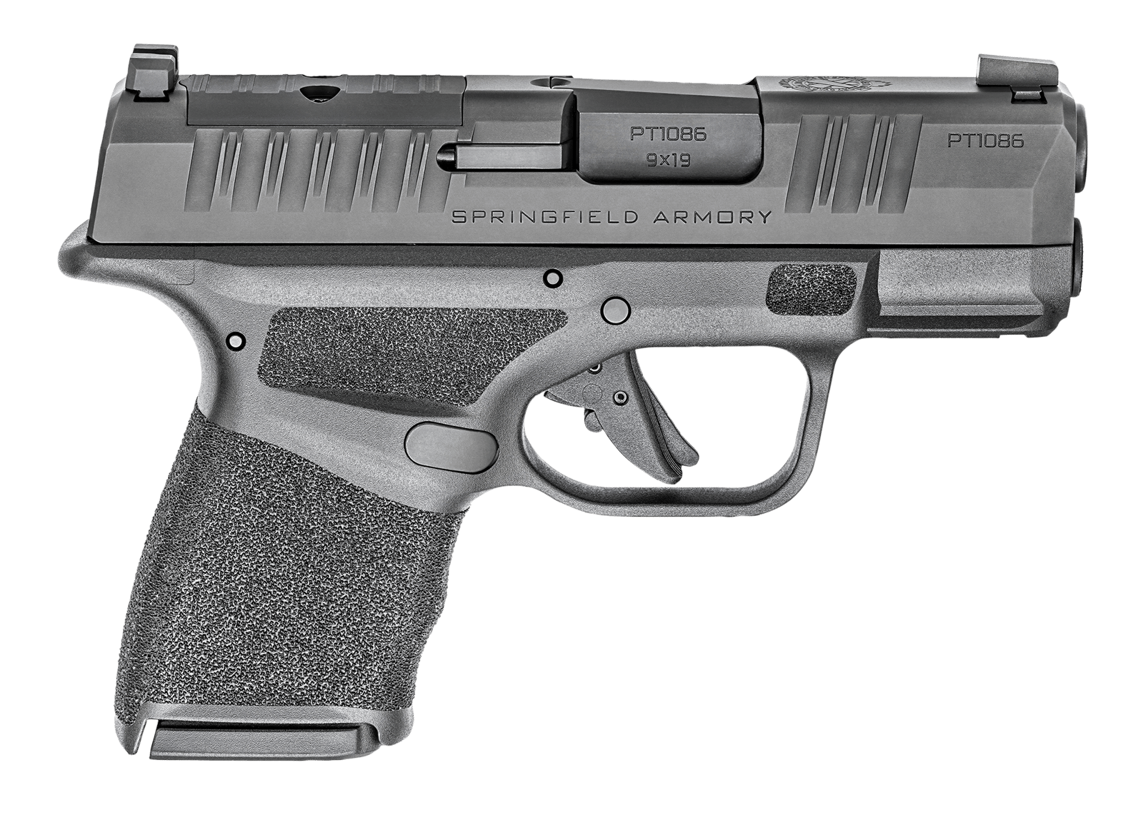 Springfield Armory HC9319BOSPLC Hellcat OSP Micro-Compact 9mm Luger 10+1, 3" Black Melonite Hammer Forged Barrel, Black Melonite Optic Ready/Serrated Steel Slide, Adaptive Textured Grip