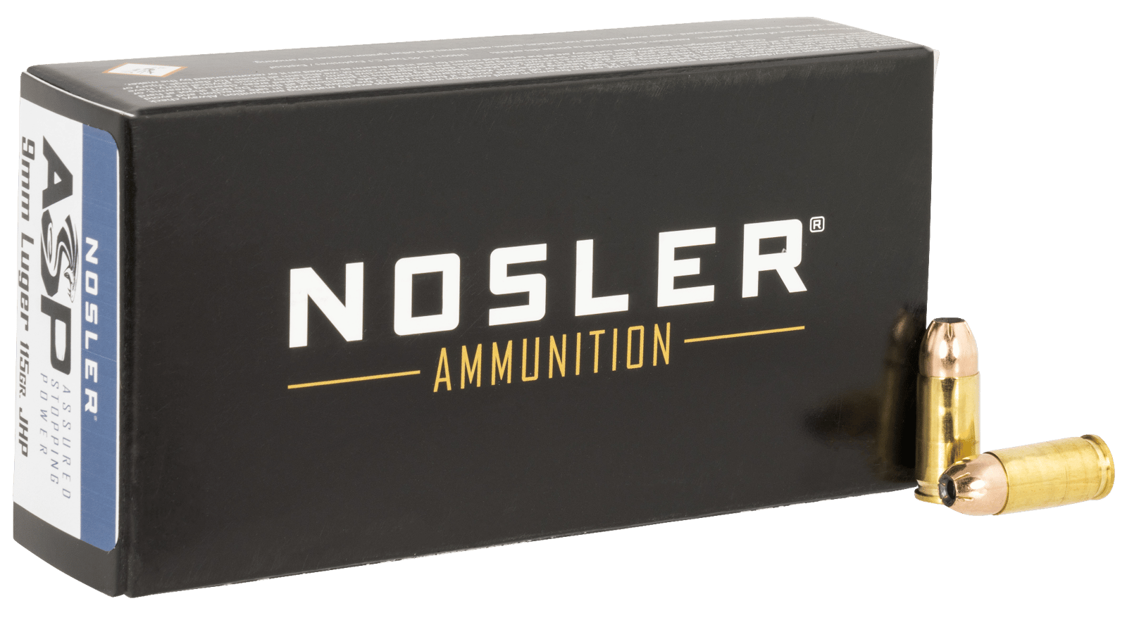Nosler 51017 Assured Stopping Power Handgun 9mmLuger 115gr Jacketed Hollow Point 50 Per Box/10 Case