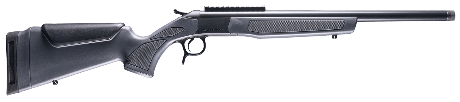 CVA CR4436 Scout  6.5 Creedmoor 1rd 20" Blued Threaded Barrel, Blued Picatinny Rail Receiver, Stealth Gray Fixed Synthetic Stock
