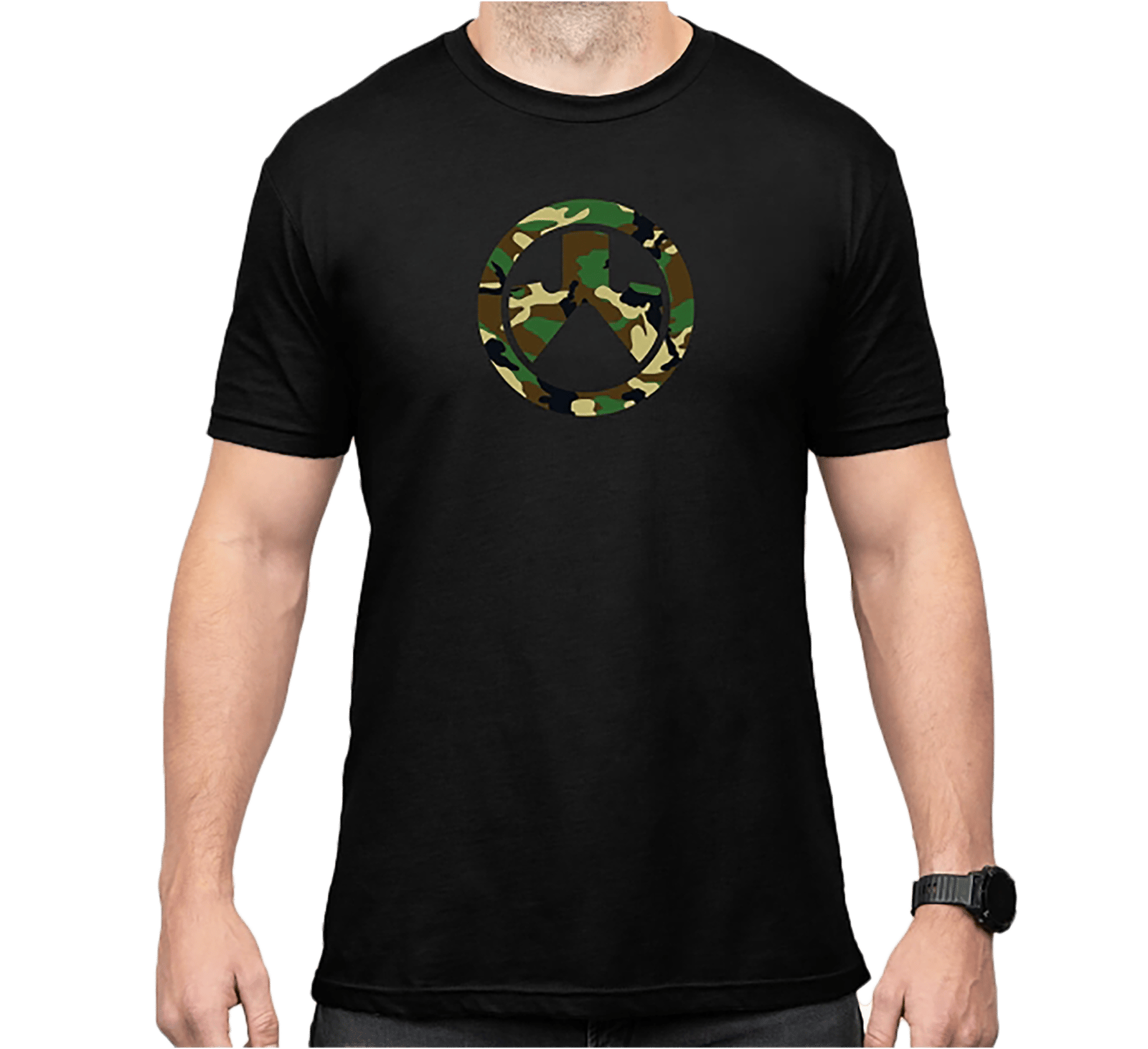 Magpul MAG1225-001-XL Woodland Camo  Black Cotton/Polyester Short Sleeve XL