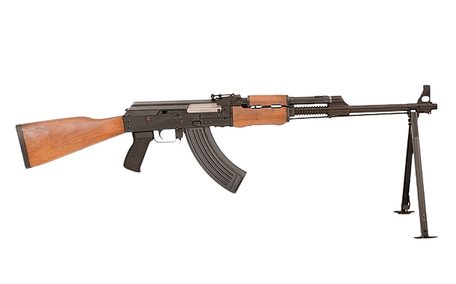 Zastava Arms Usa ZR72762W ZPAP M72 RPK 7.62x39mm 30+1 21" Black Finned Barrel Black, Black Steel Receiver, Fixed Walnut Stock, Detachable Bipod
