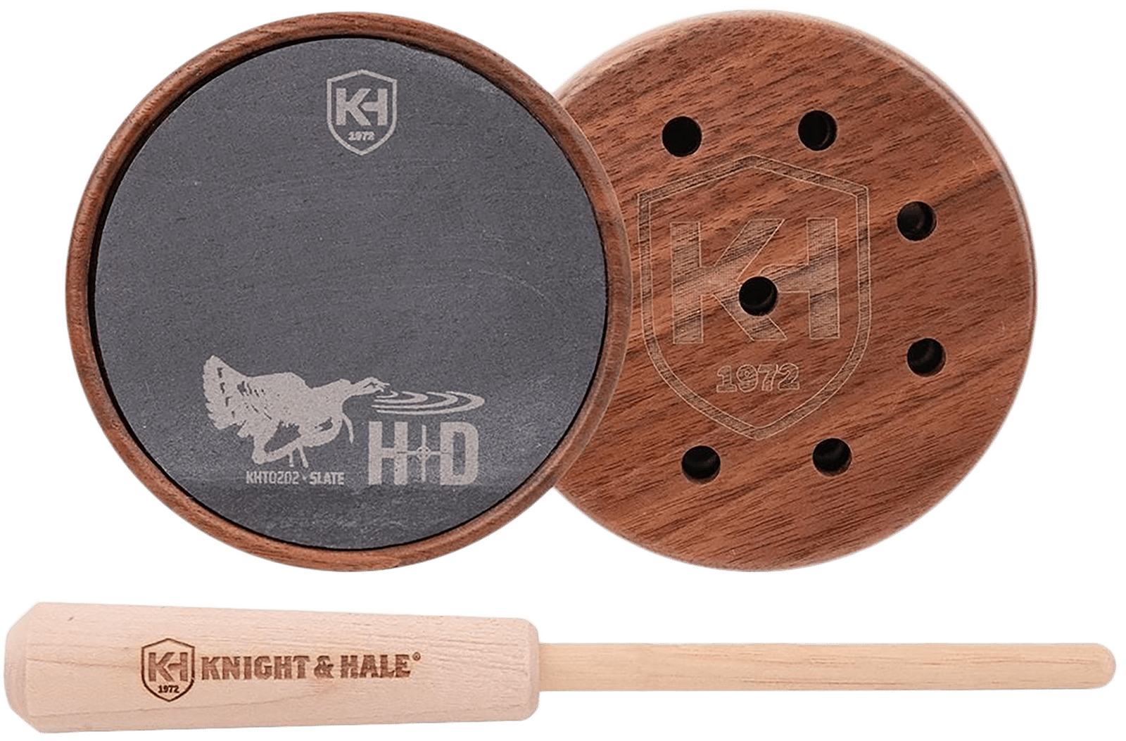 Knight & Hale KHT0202 HD Slate Pot Call Turkey Sounds Walnut/Hickory