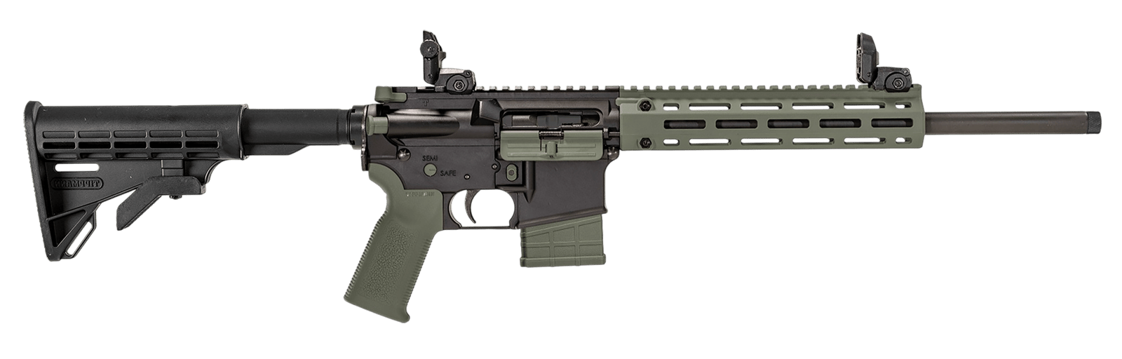 Tippmann Arms A101338 M4-22 LTE 22 LR 10+1 16" Black Parkerized Threaded Barrel, Matte Black Aluminum Receiver w/Picatinny Rail, OD Green M-LOK Handguard, Composite Forend, Black Polymer Stock, OD Gre