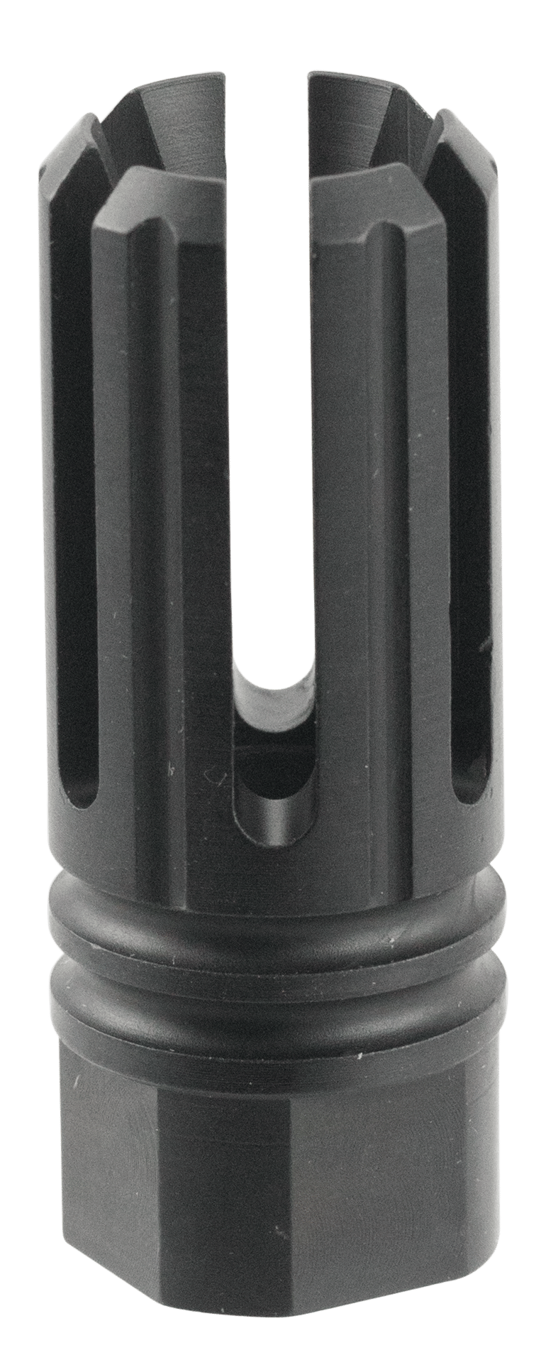 TacFire MZ10053BN 6 Prong Flash Hider Black Nitride Steel with 5/8"-24 tpi Threads, 2.22" OAL & 0.87" Diameter for 308 Win AR-10