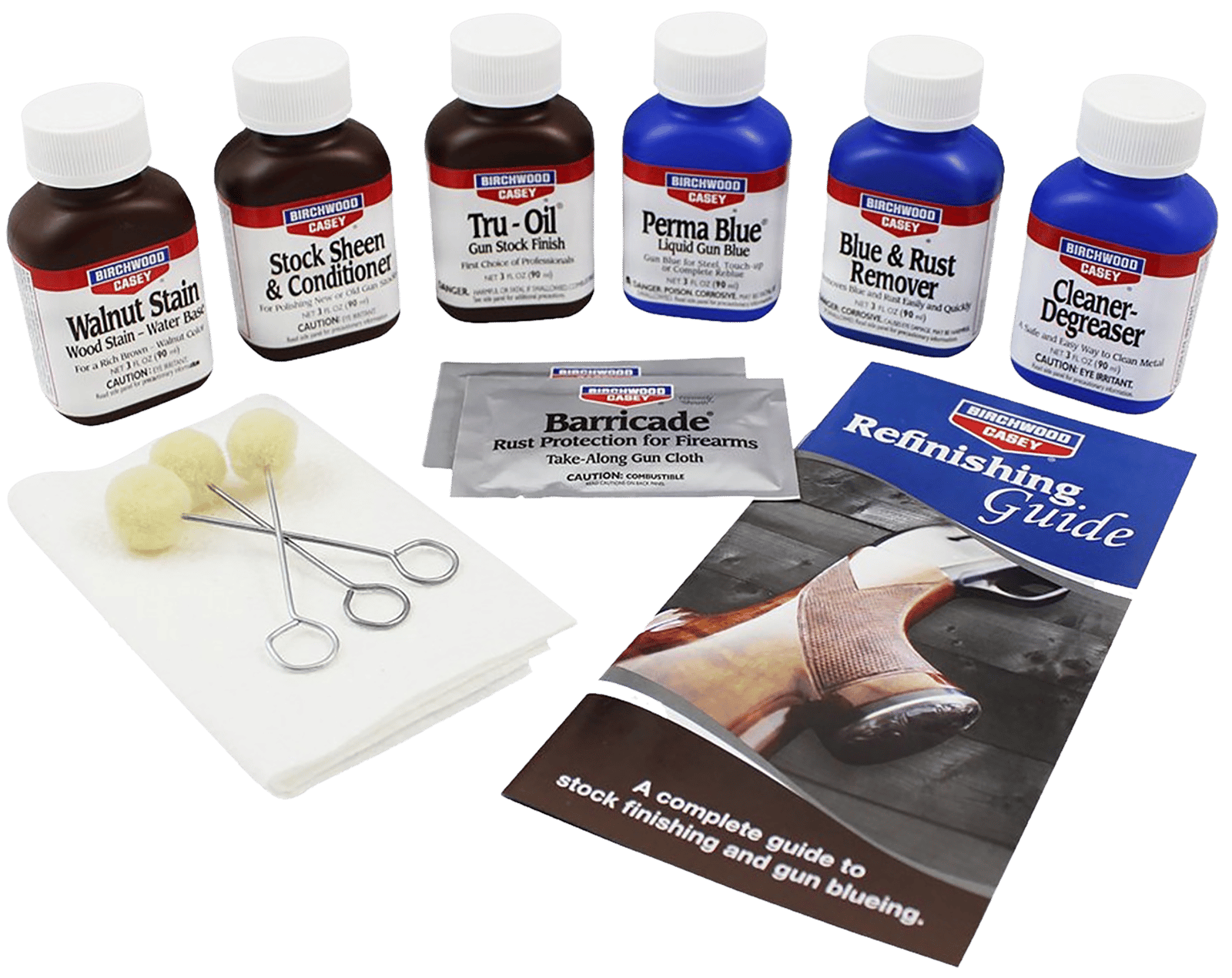 Birchwood Casey 20001 Deluxe Perma Blue & Tru-Oil Gun Stock Finishing Kit