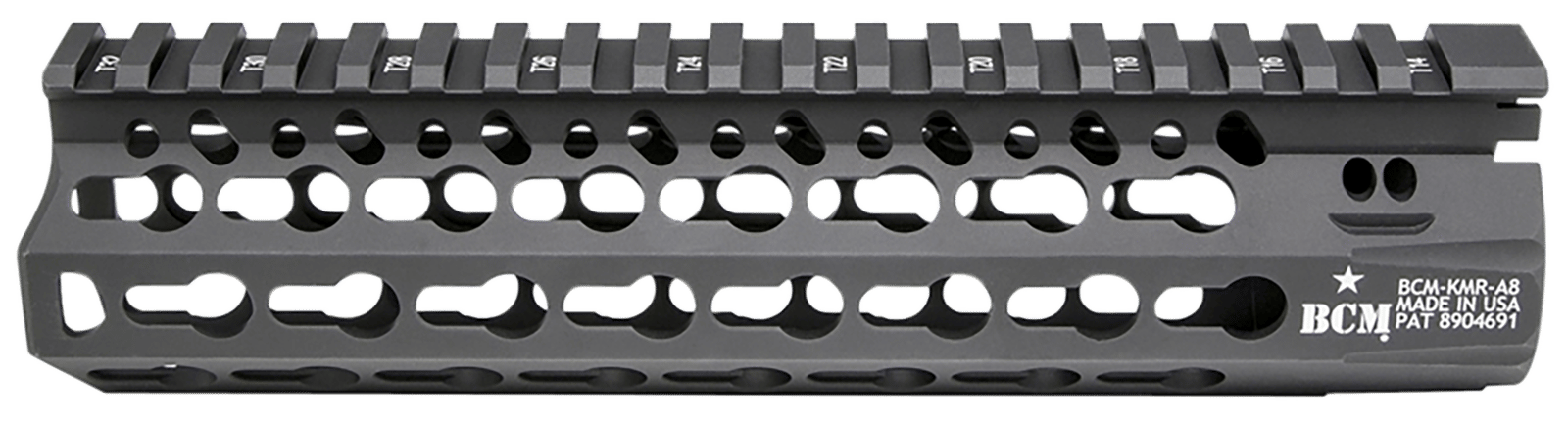 BCM KMRA8556BK KMR Alpha Handguard 8" Keymod Style Made of Aluminum with Black Anodized Finish for AR-15
