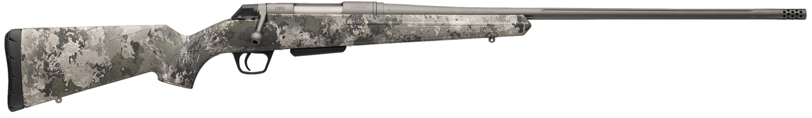 Winchester Repeating Arms 535800230 XPR Extreme 223 Rem 5+1 26" Tungsten Cerakote Fluted Threaded Barrel & Drilled & Tapped Steel Receiver, Fixed TrueTimber VSX Synthetic Stock