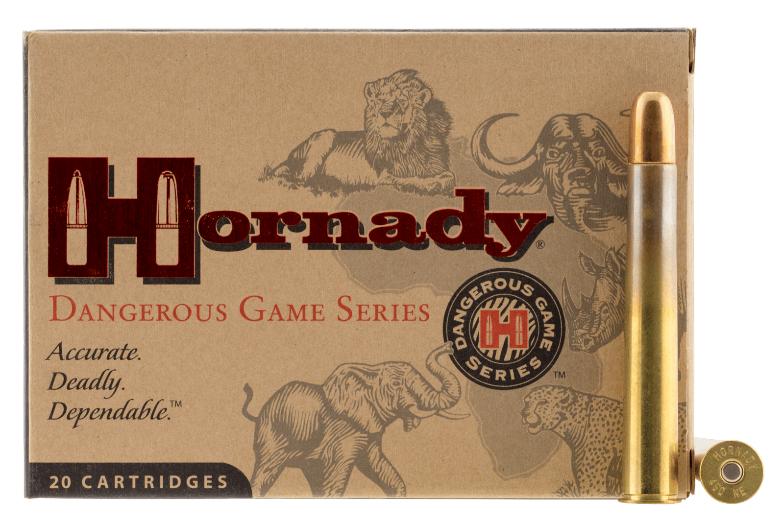 Hornady 8256 Dangerous Game  450NitroExpress 480gr Dangerous Game Solid 20 Per Box/6 Case