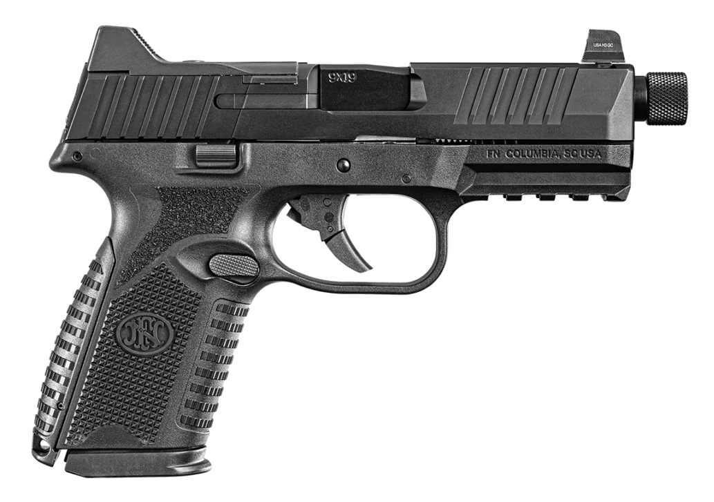 FN 66101712 509M Tactical Bundle 9mm Luger 10+1 4.50" Black Threaded Barrel, Black Stainless Steel Optic Ready/Serrated Slide & Polymer Frame w/Picatinny Rail, Ambidextrous, 5 Magazines