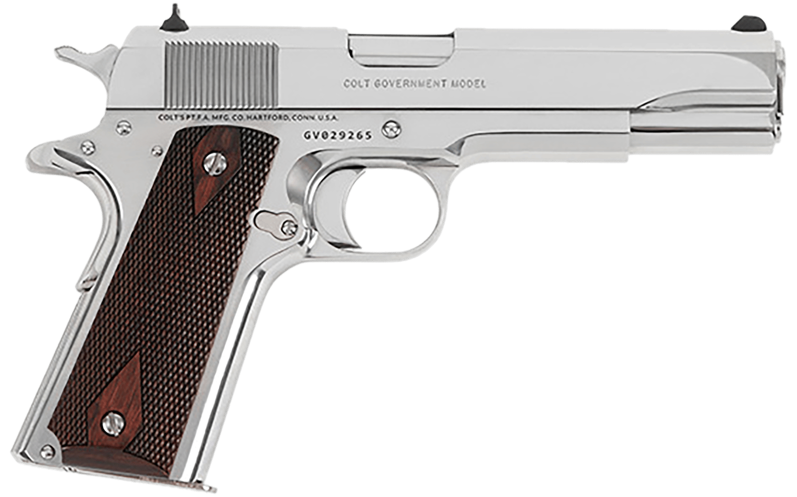 Colt Mfg O1911CBS 1911 Government 45 ACP 8+1 5" Stainless Steel Barrel, Bright Stainless Serrated Slide, Bright Stainless Steel Frame w/Beavertail