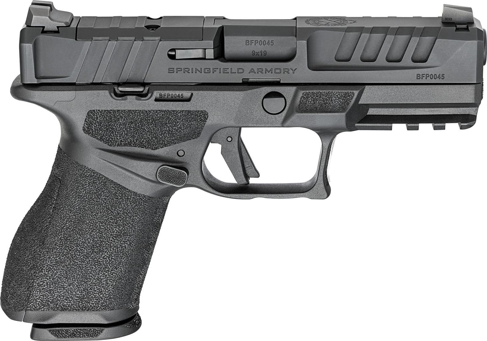 Springfield Armory EC9409BU Echelon  Compact 9mm Luger 15+1 18+1 4" Black Melonite Steel Barrel & Optic Ready/Serrated Slide, Black Polymer Frame w/Picatinny Rail, Textured Grip, Ambidextrous
