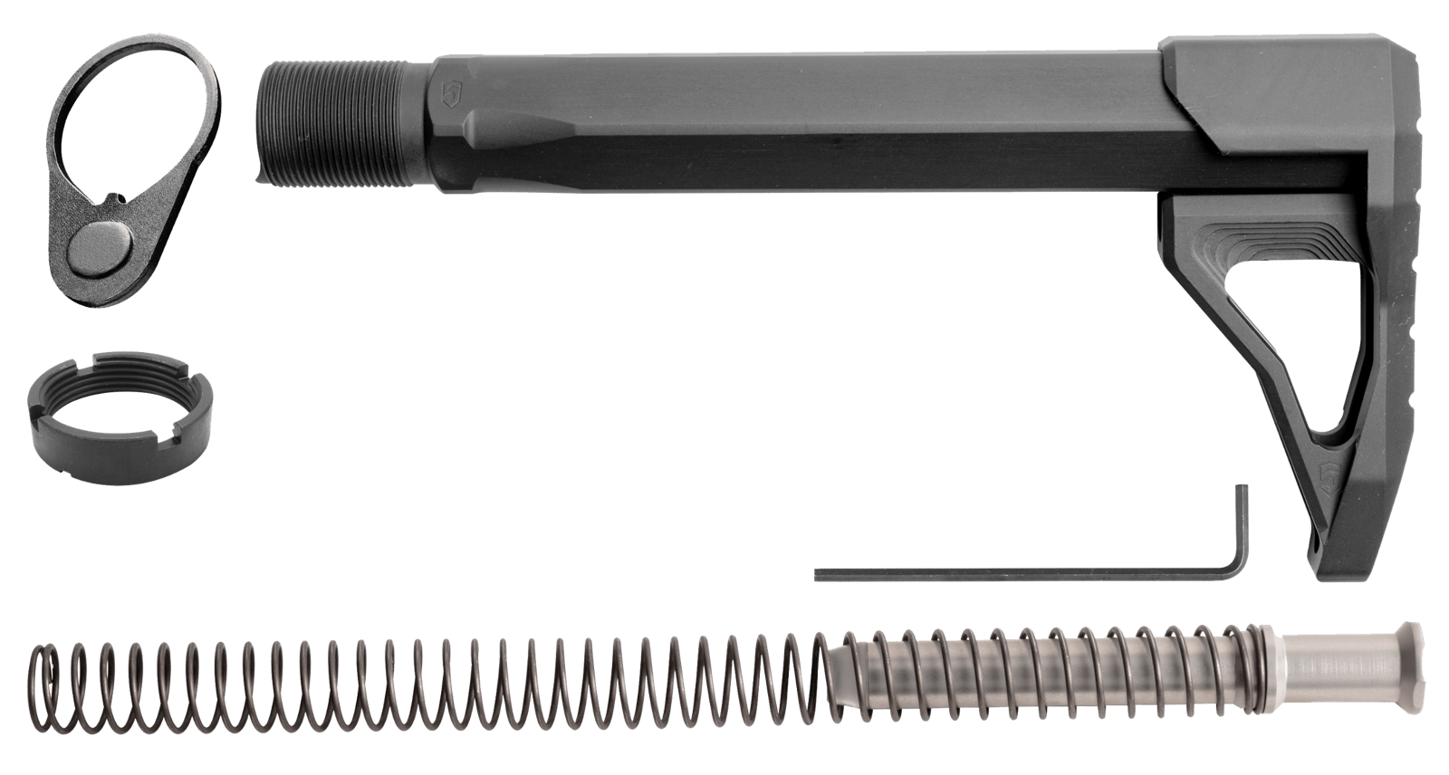 Phase 5 Weapon Systems RMSA Rifle Mini Stock Assembly Black Aluminum for AR15/AR10