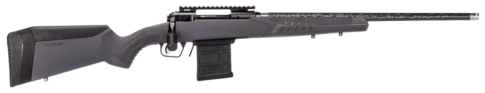Savage Arms 57940 110 Carbon Tactical Full Size 6.5 PRC 5+1 24" Carbon Fiber Threaded Barrel. Matte Black Picatinny Rail Carbon Steel Receiver. Adj AccuStock Gray Synthetic Stock, Right Hand