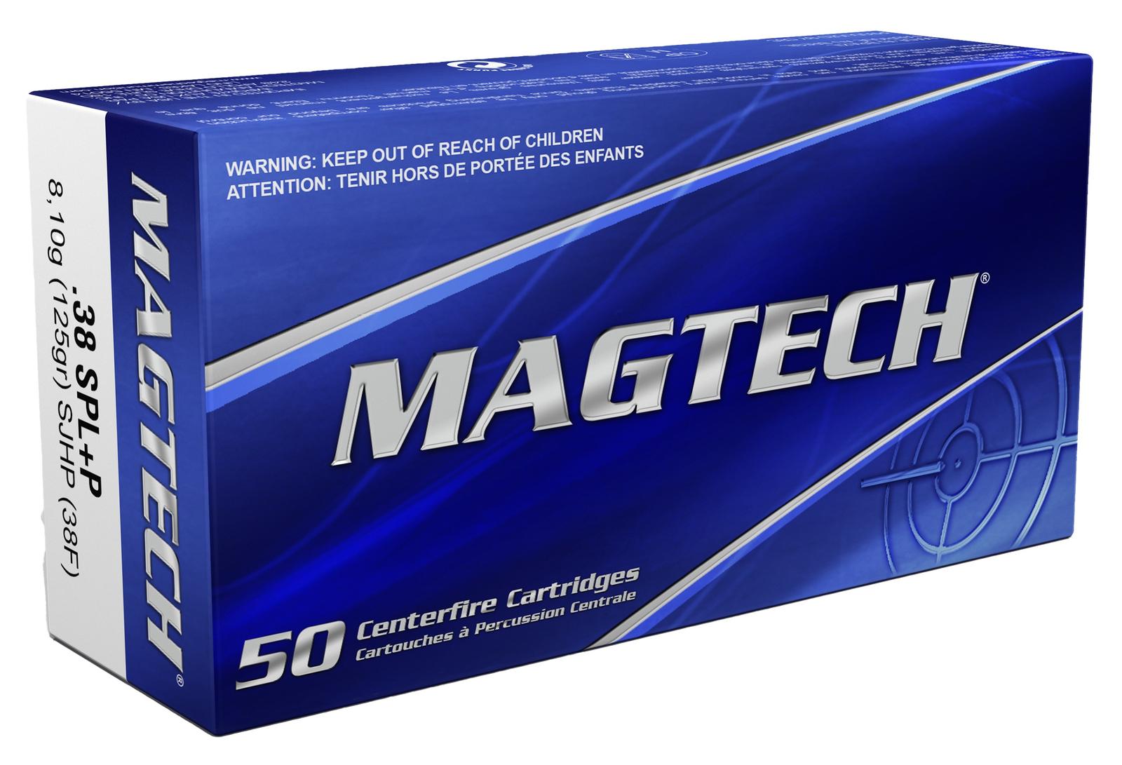 Magtech 38F Range/Training  38Special+P 125gr Semi Jacketed Hollow Point 50 Per Box/20 Case