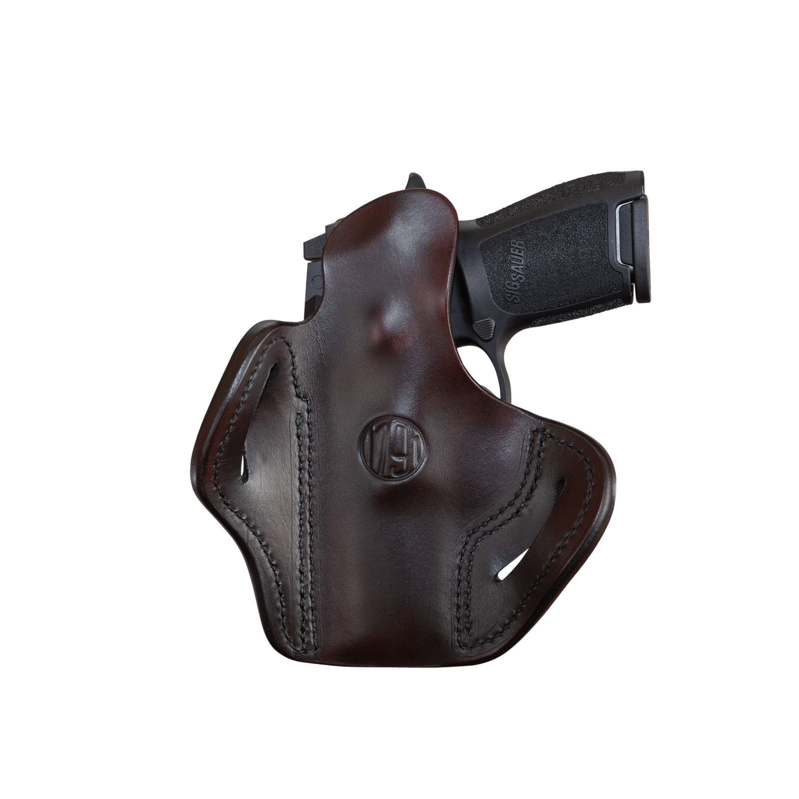 1791 Gunleather ORBH24SSBRR BH2.4S Optic Ready OWB Size 2.4S Signature Brown Leather Belt Slide Fits FN 509/HK VP9SK Right Hand
