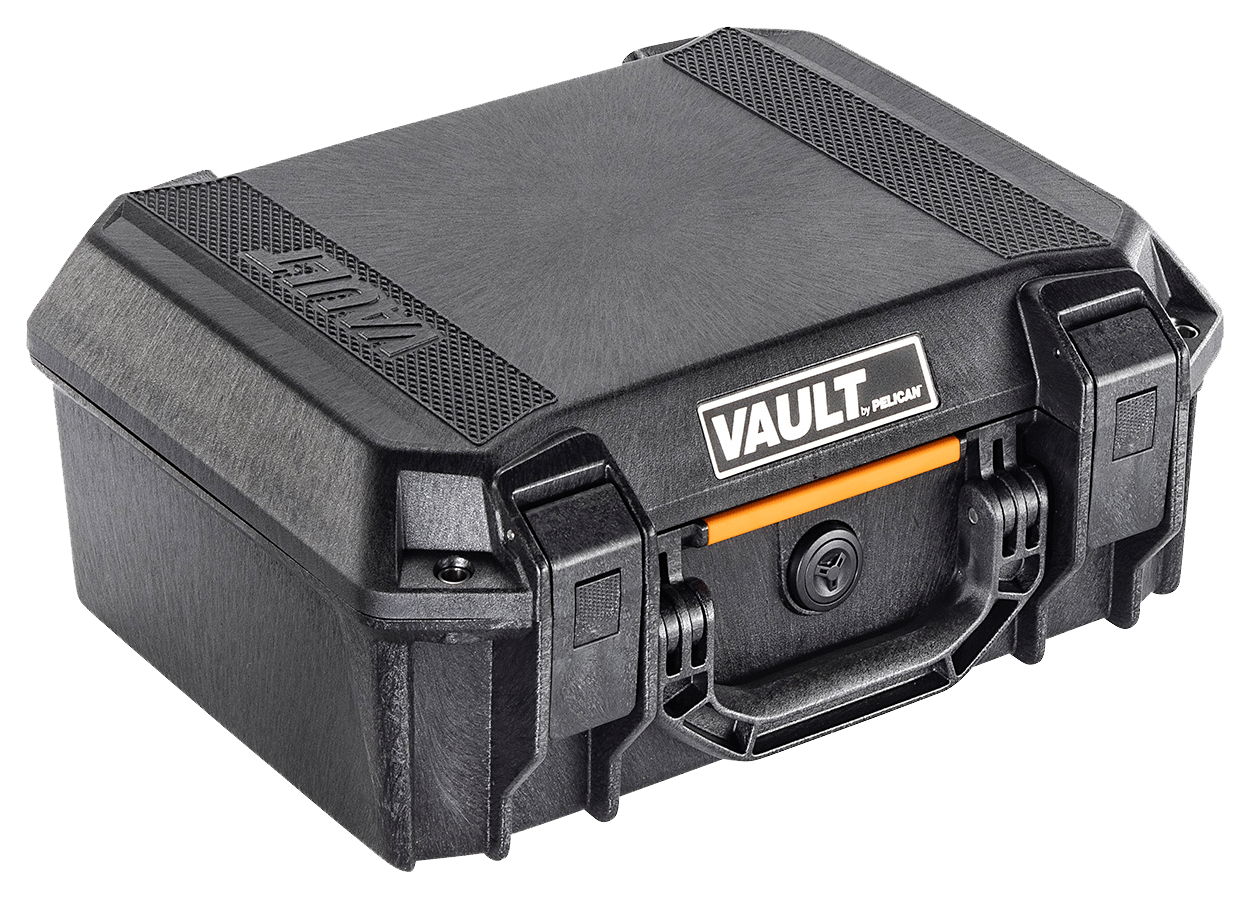 Pelican VCV200 Vault Case Medium Black Polymer Holds 2 Handguns