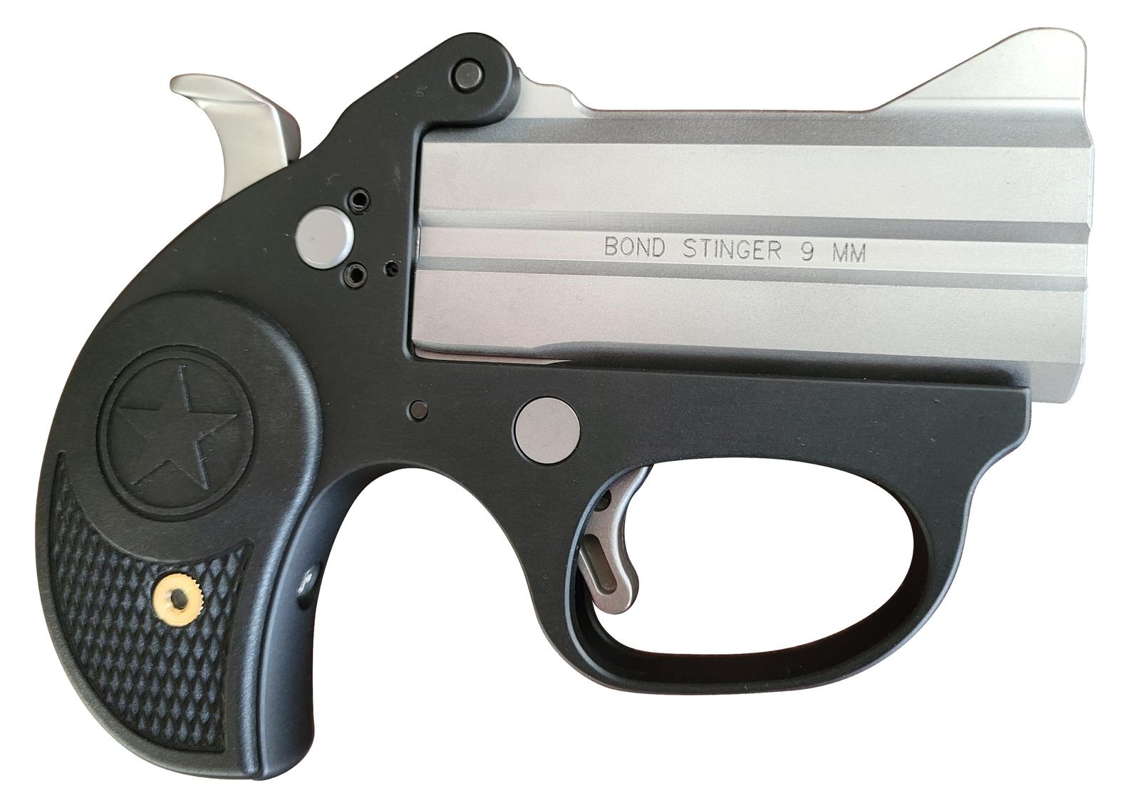 Bond Arms BASL Stinger Stinger 9mm Luger 2rd Shot 3" Matte Stainless Aluminum Frame Black Rubber Grips Right Hand