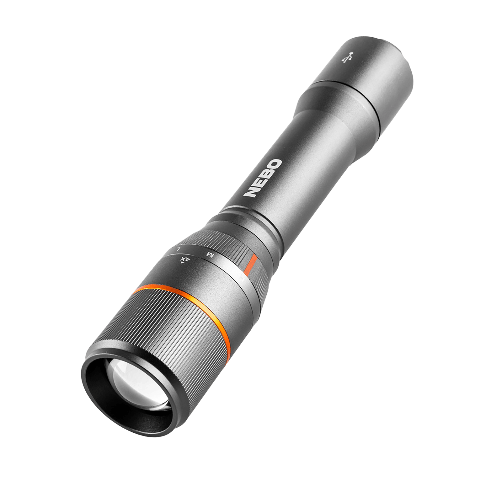 NEBO NEBFLT0020 Davinci 2000 Flashlight  Gray 200/800/2,000 Lumens White LED