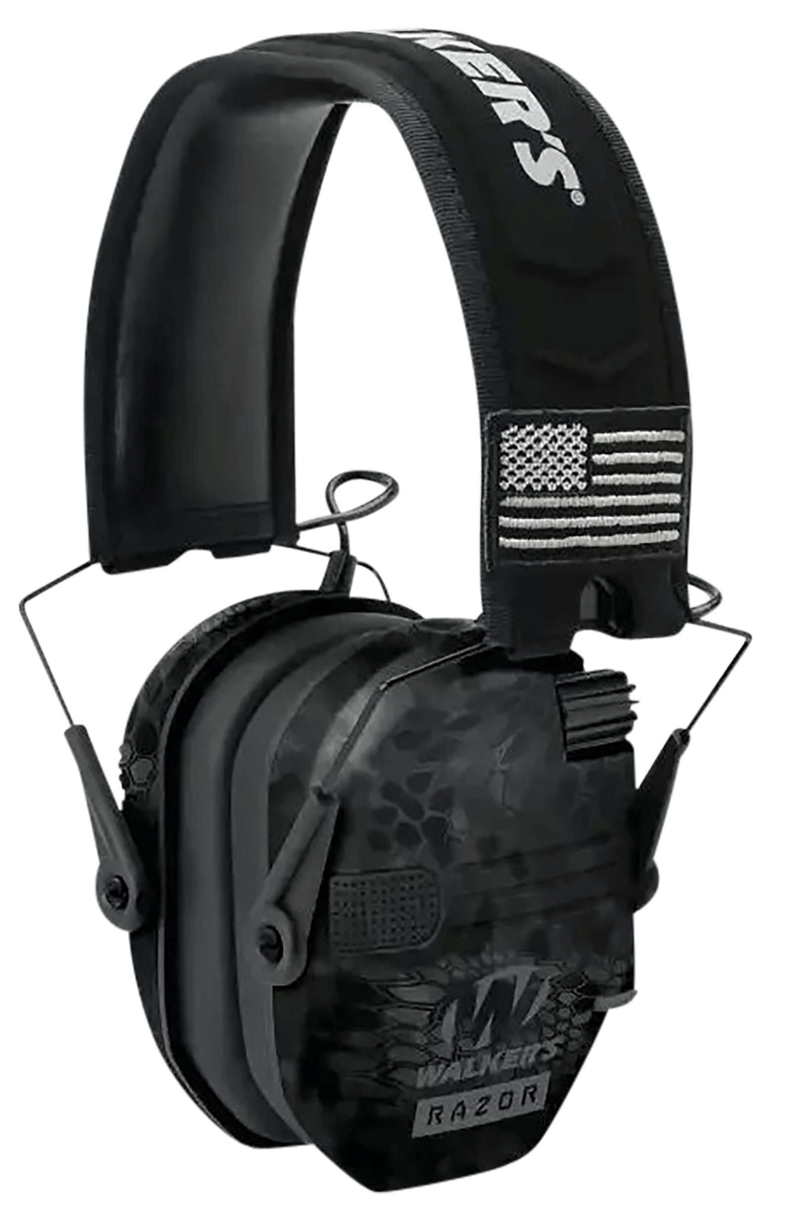 Walker's GWPRSEMPATKPT Razor Patriot Slim Muff 23 dB Over the Head Kryptek Highlander/Black Polymer