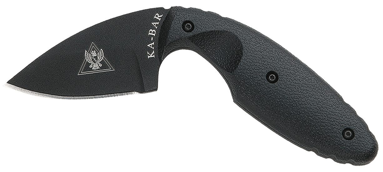 Ka-Bar 1480 TDI Law Enforcement 2.31" Fixed Drop Point Plain Black AUS-8A SS Blade, Black Zytel Handle, Includes Belt Clip/Sheath