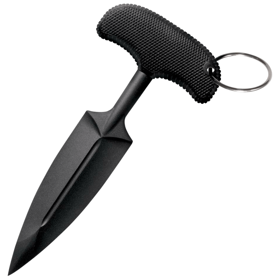 Cold Steel CS-92FPA FGX Push Blade I 3.50" Fixed Plain Black Textured Griv-Ex w/Overmold Kray-Ex Handle