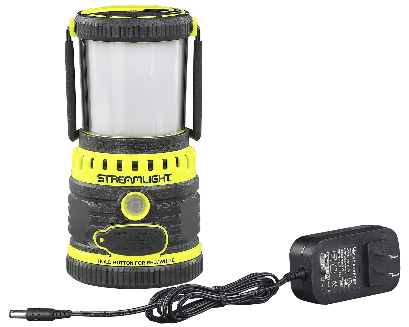 Streamlight 44945 Super Siege  125/550/1100 Lumens Red/White C4 LED Bulb Black/Yellow
