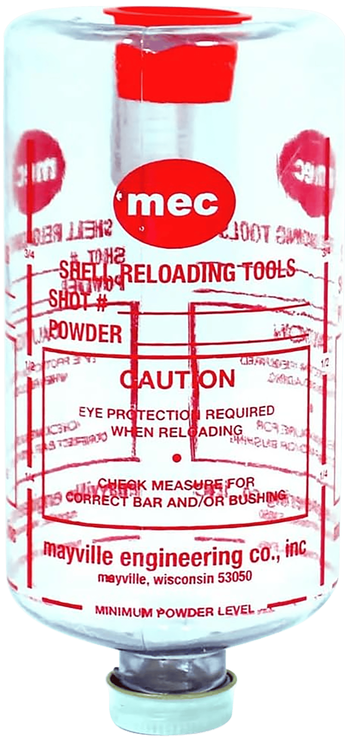 MEC Outdoors 301L13X Replacement Bottle Size Small Clear Hard Plastic