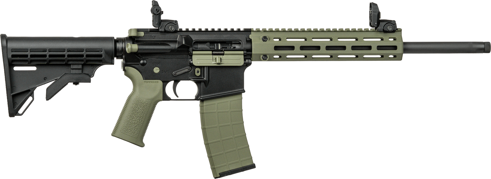 Tippmann Arms A101228 M4 LTE MSR 22 LR 25+1 16" Black Parkerized Threaded Barrel, OD Green Aluminum Receiver w/Picatinny Rail, M-LOK Handguard, Black Adj CAR15 Polymer Stock, OD Green Gen2 Grip, Right