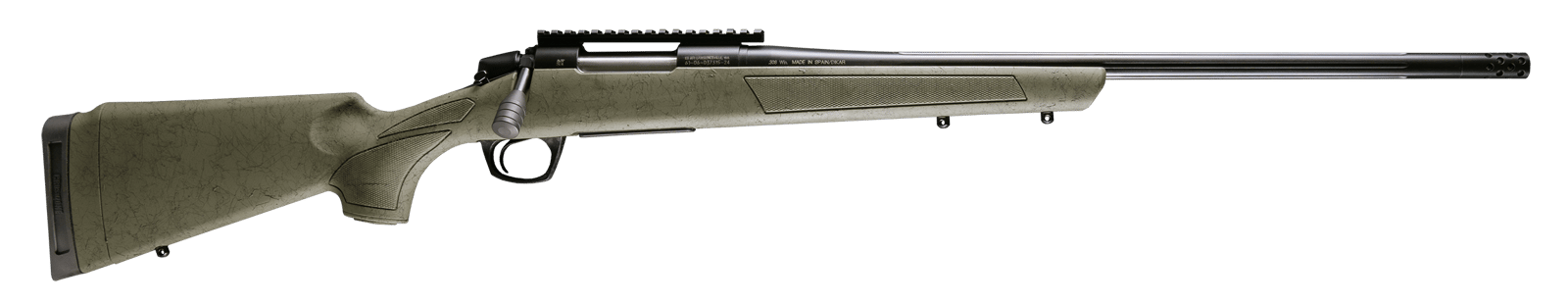 CVA CR3989G Cascade XT 6.5 PRC 2+1 24" Graphite Black Cerakote Fluted Threaded Barrel, Graphite Black Cerakote Picatinny Rail, Fixed OD Green w/Black Webbing Synthetic Stock, Right Hand