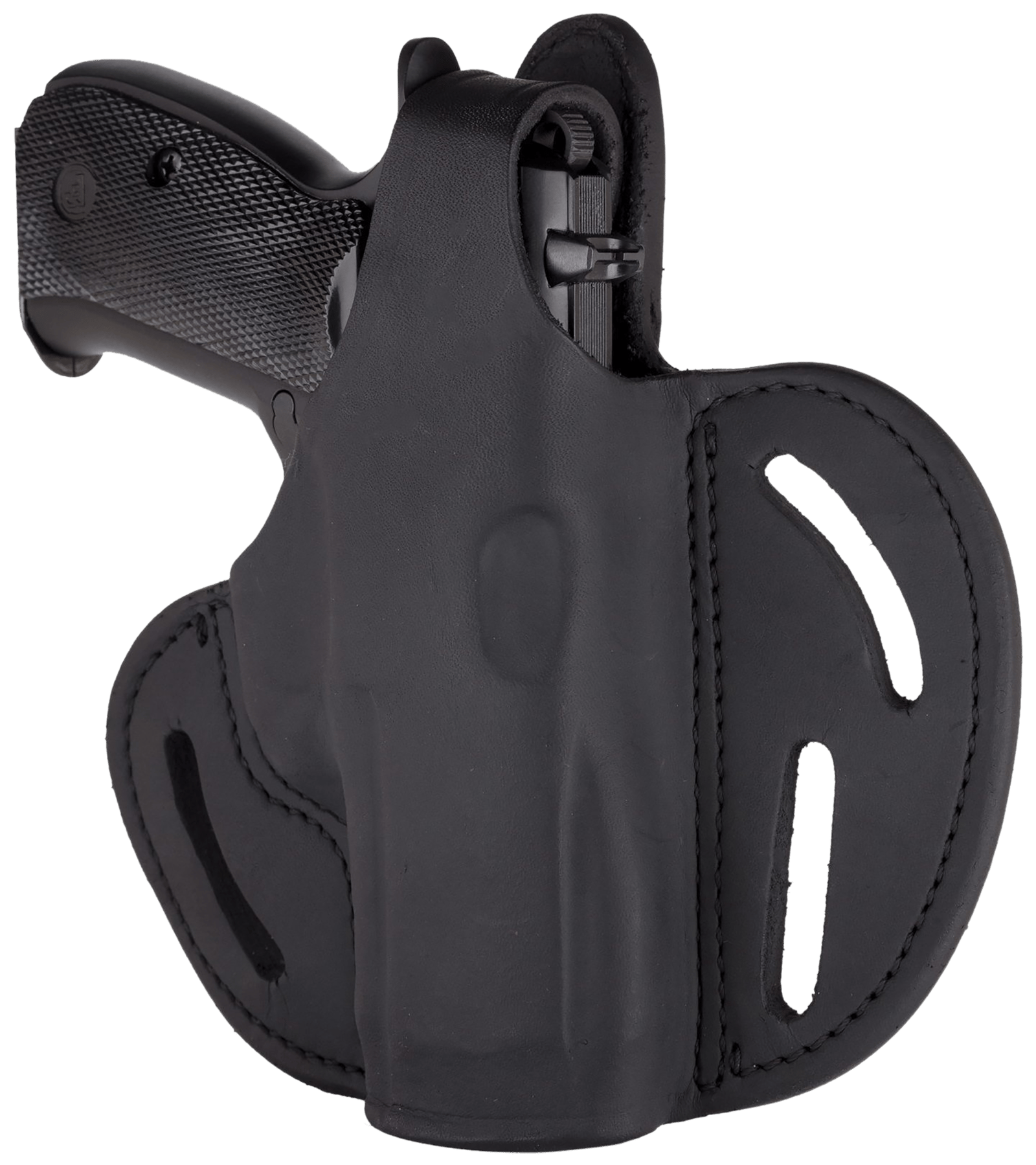 1791 Gunleather BHX3SBLR BHX  OWB Size 03 Stealth Black Leather Belt Slide Compatible w/Glock/S&W M&P Shield Right Hand