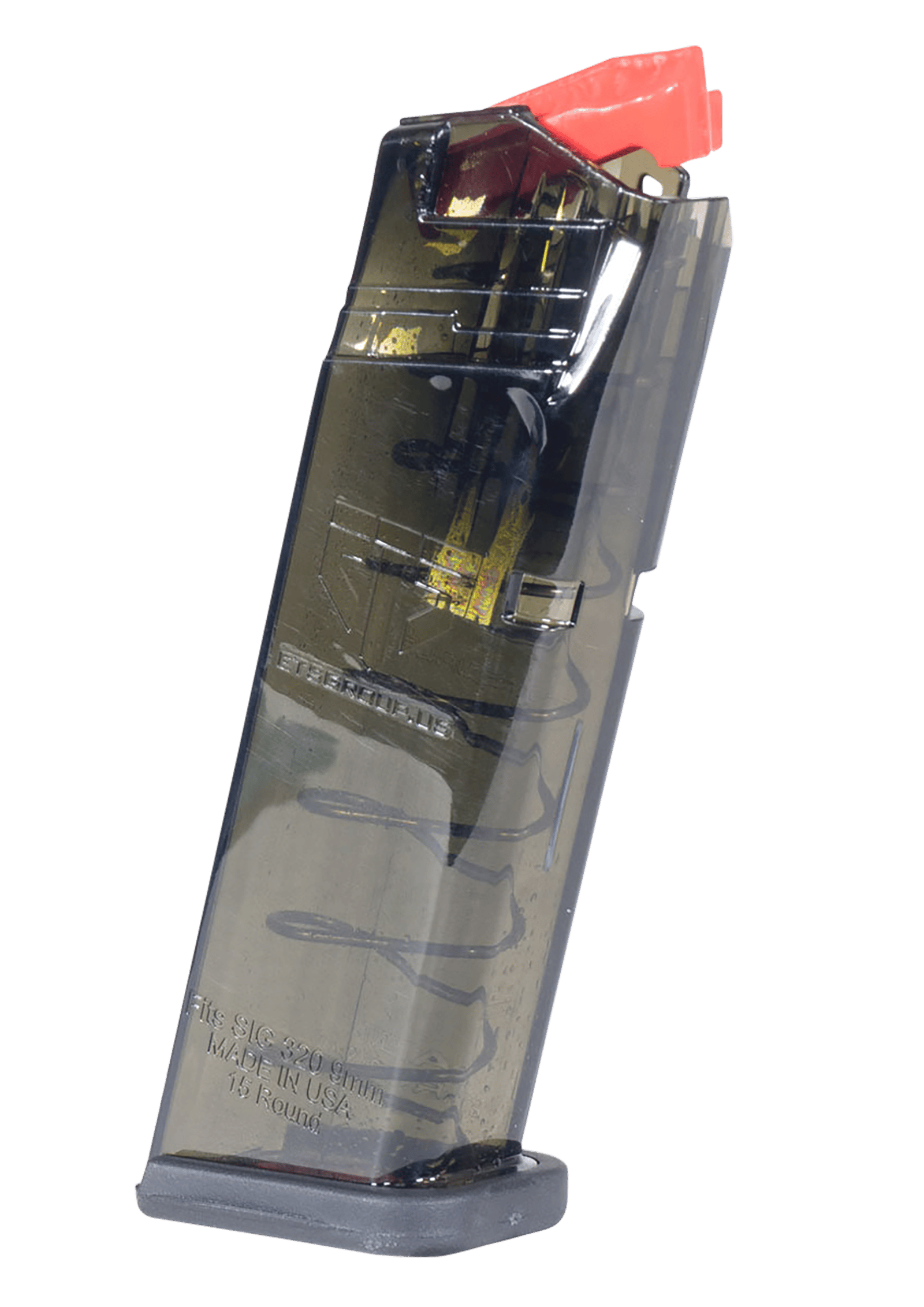 ETS Group OMGSG932015 Omega  15rd 9mm Fits Sig P320 Translucent Smoke
