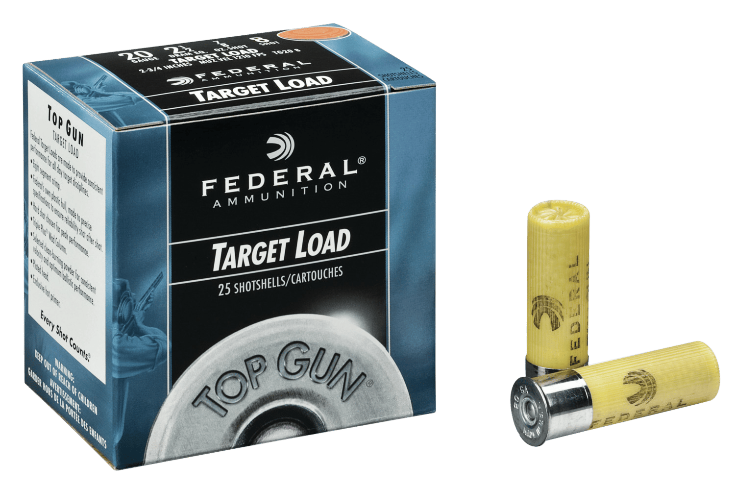 Federal TG208 Top Gun  20Gauge 2.75" 7/8oz 8Shot 25 Per Box/10 Case