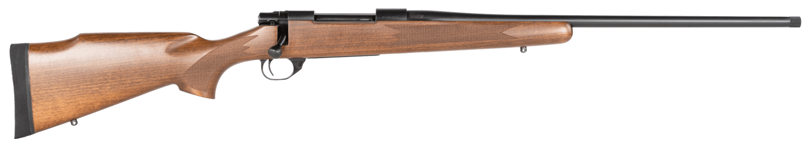 Howa HWH3006T M1500 Standard Hunter 30-06 Springfield 5+1 22" Black Steel Threaded Barrel, Black Steel Receiver, Walnut Fixed Wood Stock